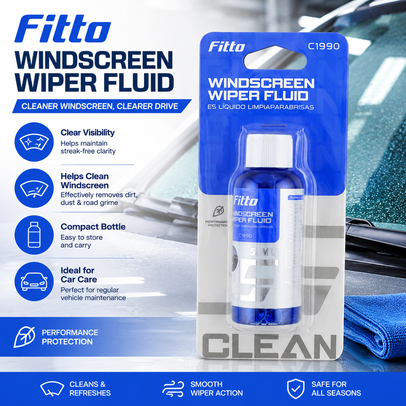 144 Pieces Windscreen Wiper Fluid Bottles (50ml – Car Windshield Washer Cleaning Solution for Dirt – Dust and Road Grime – Compact Bottle – Blue)