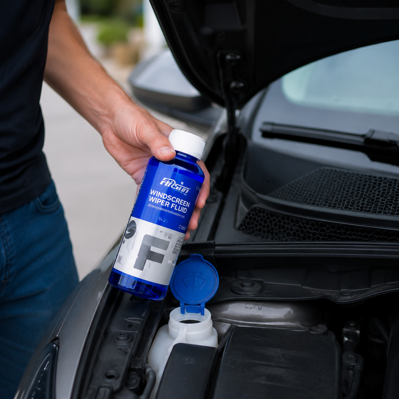 144 Pieces Windscreen Wiper Fluid Bottles (50ml – Car Windshield Washer Cleaning Solution for Dirt – Dust and Road Grime – Compact Bottle – Blue)