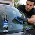 96 Pieces Windshield Water Repellent Sprays (120 ml with Applicator Pad – Hydrophobic Glass Coating for Windscreen – Side and Rear Windows – Black and Blue)