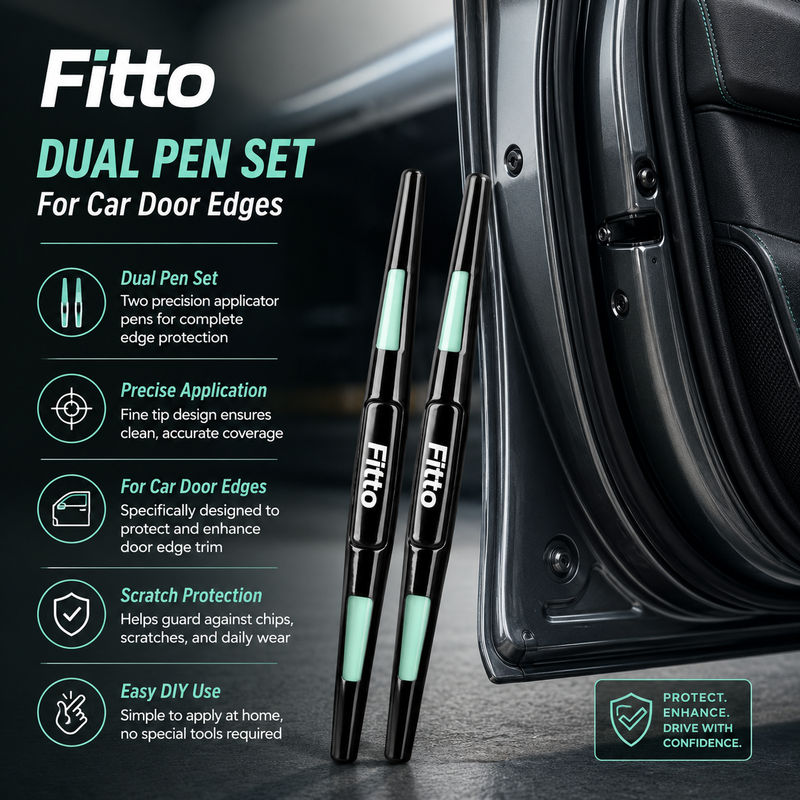 96 Pieces Car Door Edge Touch-Up Pen Sets (2-Piece Fine-Tip Applicators for Minor Chips and Scratches – Precision Automotive Detailing Tool – Black)