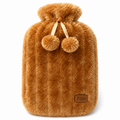 96 Pieces Hot Water Bags with Cover Knitted Reusable Warm Water Bottle Pouch (2L capacity – Brown)