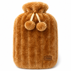 96 Pieces Hot Water Bags with Cover Knitted Reusable Warm Water Bottle Pouch (2L capacity – Brown)