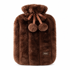 96 Pieces Hot Water Bags with Cover Knitted Reusable Warm Water Bottle Pouch (2L capacity – Dark Brown)