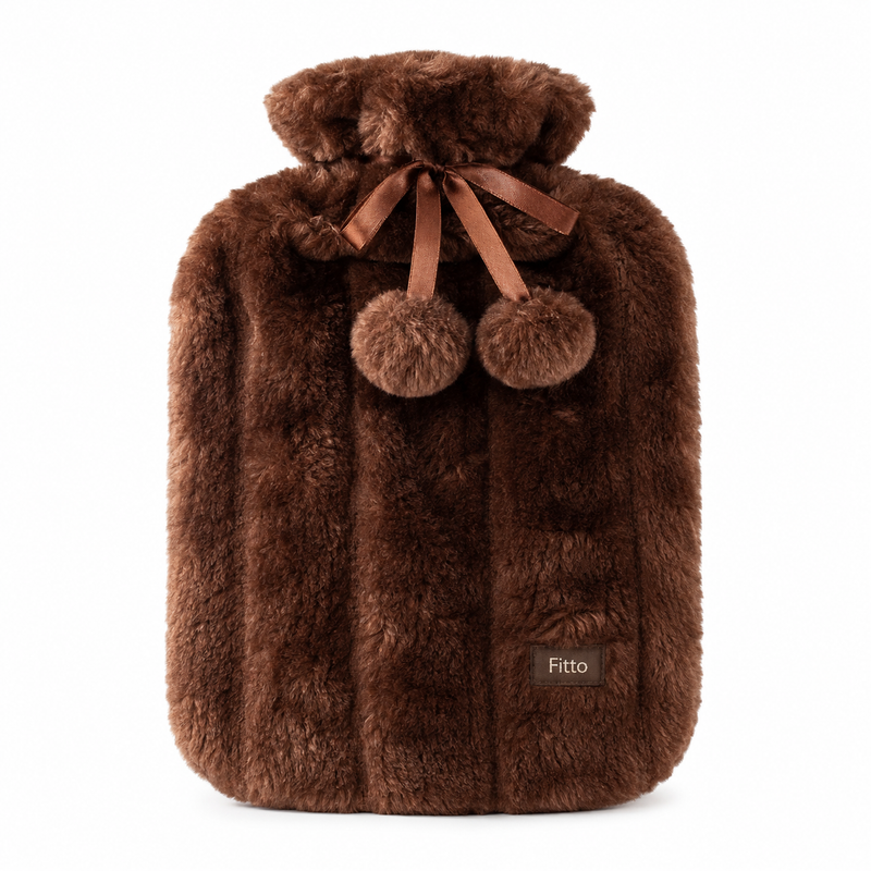 96 Pieces Hot Water Bags with Cover Knitted Reusable Warm Water Bottle Pouch (2L capacity – Dark Brown)