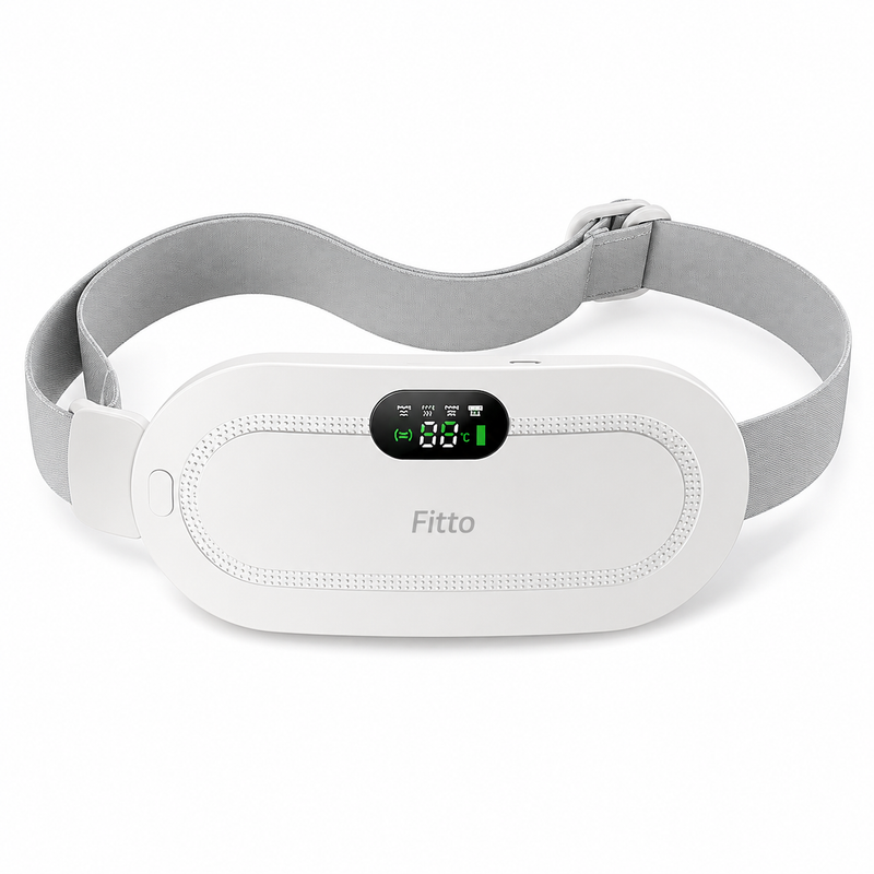96 Pieces Electric Periods Heating Waist Belts for Abdomen (Rechargeable Heat Pad with Adjustable Strap – 3 Heat Levels – LED Display – Soft-Touch White Design)