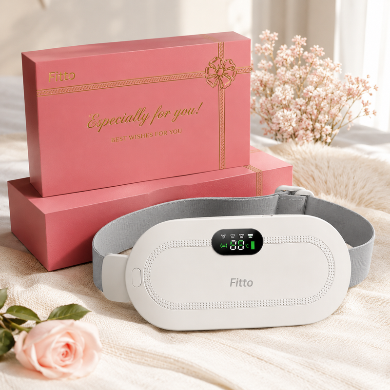 96 Pieces Electric Periods Heating Waist Belts for Abdomen (Rechargeable Heat Pad with Adjustable Strap – 3 Heat Levels – LED Display – Soft-Touch White Design)