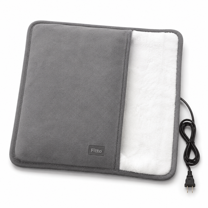 96 Pieces Ultra-Plush Electric Foot Warmers (Soft Gray Heated Foot Pocket with White Plush Lining – Attached Power Cord and Easy-Clean Design)