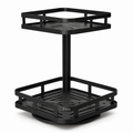 72 Pieces 2-Tier Corner Kitchen Storage Racks (360° Rotating Organizer with Large Capacity Shelves for Spices – Bottles – Jars and Countertop Storage)