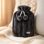 96 Pieces Hot Water Bags with Cover Knitted Reusable Warm Water Bottle Pouch (2L capacity – Dark Grey)