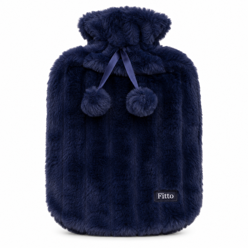 96 Pieces Hot Water Bags with Cover Knitted Reusable Warm Water Bottle Pouch (2L capacity – Dark Blue)