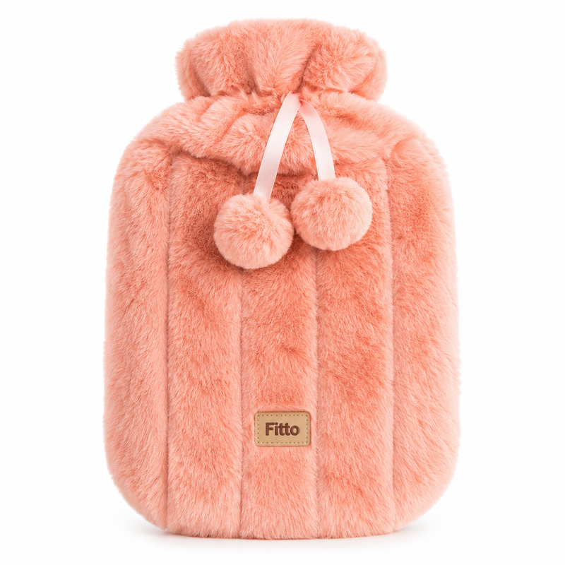 96 Pieces Hot Water Bags with Cover Knitted Reusable Warm Water Bottle Pouch (2L capacity – Light Pink)