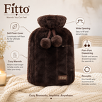 96 Pieces Hot Water Bags with Cover Knitted Reusable Warm Water Bottle Pouch (2L capacity – Coffee)