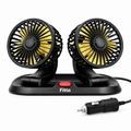 96 Pieces Dual Head Car Fans (12V Plug – 360 Degree Adjustable – 2 Speed Control – Low Noise Cooling)