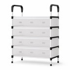 72 Pieces 4 Tier Shoe Racks (Shoe Organizer with Dustproof Transparent Doors – Top Storage Shelf – 60 x 30 x 101 cm)