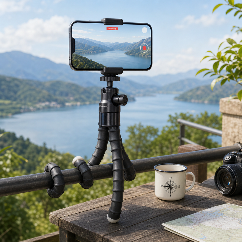 72 Pieces Flexible Mini Tripods with Universal Smartphone Holder (Bendable Octopus Legs – Adjustable Ball Head – Compact Portable Phone Stand for Photography – Video Recording – Vlogging – Live Streaming and Travel)