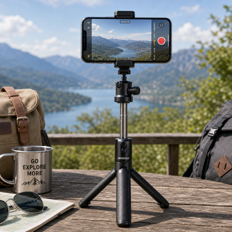 72 Pieces Bluetooth Selfie Stick Tripods with Wireless Remote (Extendable Phone Stand – Adjustable Smartphone Holder – Portable Mini Tripod for Selfies – Vlogging – Live Streaming – Video Recording – Travel and Content Creation)