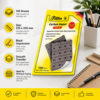 120 Pieces Carbon Paper Packs (Black Impression Copy Paper – 100 Sheets – 210 x 330 mm – for Typewriters – Forms – Invoices and Office Use)