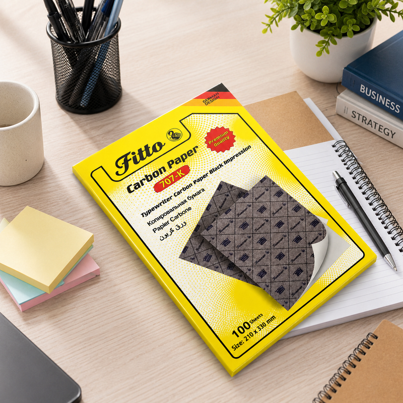 120 Pieces Carbon Paper Packs (Black Impression Copy Paper – 100 Sheets – 210 x 330 mm – for Typewriters – Forms – Invoices and Office Use)