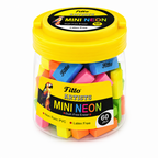 96 Pieces Artist's Mini Neon Dust-Free Erasers (60 Pieces – Latex-Free Non-Toxic PVC Colorful Pencil Erasers for Art – School – Office and Drawing)