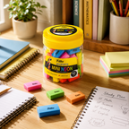 96 Pieces Artist's Mini Neon Dust-Free Erasers (60 Pieces – Latex-Free Non-Toxic PVC Colorful Pencil Erasers for Art – School – Office and Drawing)