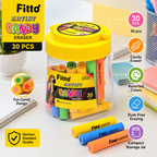 96 Pieces Artist's Candy Eraser Sets (30 Pieces Colorful Pencil Erasers in Storage Jar – Round Star Top Erasers for School – Office – Drawing and Art Supplies)