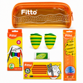 72 Pieces Complete Stationery Sets (Includes Pencil Case – 12 Pencils – 6 Fibre Pens – 2 Sharpeners – Eraser and Ruler for School – Home and Office)
