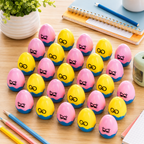 72 Pieces Alien Egg Pencil Sharpener Sets (24 Pieces Cute Cartoon Manual Sharpeners – Assorted Colors – Compact School Stationery)