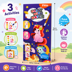 96 Pieces Paint With Water Unicorn Theme Activity Books (3 Activities Painting Tearing and Picture Play – Mess Free Art Book)