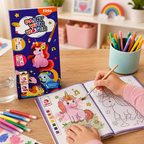 96 Pieces Paint With Water Unicorn Theme Activity Books (3 Activities Painting Tearing and Picture Play – Mess Free Art Book)