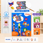 96 Pieces Paint with Water Career Quest Activity Books (3 Step Paint Tear Play Set with Brush – Coloring Cards and Water Paint Pages)