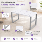 120 Pieces Foldable Laptop Tables (Portable Bed Desk with Foldable Legs – Smooth Surface Study Tray for Laptop – Reading – Writing and Home Office)