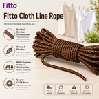 240 Pieces Cloth Line Ropes (10m Braided Clothesline 5 mm – Strong Flexible Indoor Outdoor Drying Rope for Laundry – Camping – Garden and Home Use)