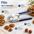 144 Pieces Nut Crackers (Durable Metal Nut Shell Cracker with Comfort Grip Handles – Multi-Size Slots for Walnuts – Pecans – Hazelnuts and More)