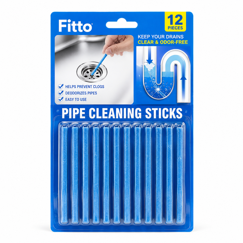 240 Pieces Pipe Cleaning Sticks 12 Pieces (Flexible Drain Cleaner Sticks with Barbed Surface for Sink – Bathroom – Kitchen Pipes and Hair Removal)