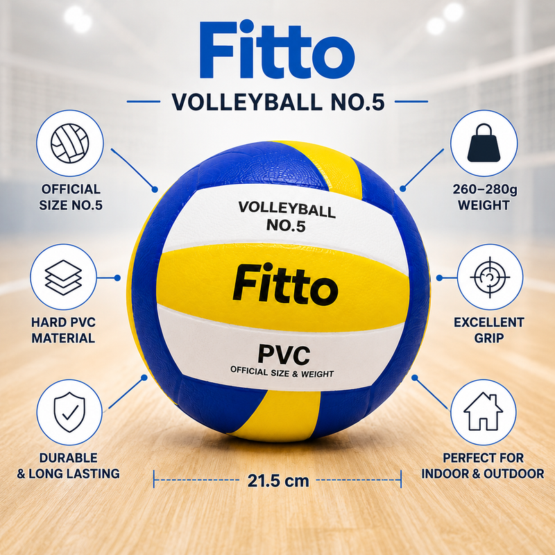 96 Pieces Volleyball No.5 Hard PVC Balls (Official Size 5 – 260-280g – Excellent Grip – Durable Indoor & Outdoor Ball)