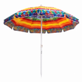 72 Pieces Beach Umbrellas (150cm – Colorful Printed Canopy with Metal Pole – Easy Sand Insert Outdoor Shade Umbrella)