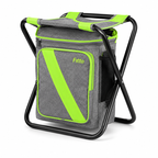 48 Pieces Folding Camping Chair Stools with Backpack (Light Green Portable Outdoor Seat – Foldable Metal Frame – 35 x 30 x 42 cm)