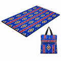 72 Pieces Beach Mats with Carry Bag (73 x 200 cm Foldable Color Printed Outdoor Mat – Blue)
