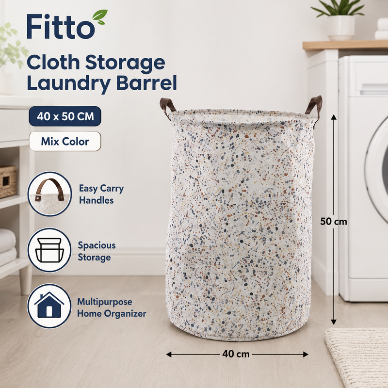 96 Pieces Cloth Storage Laundry Barrels (40 x 50 cm Foldable Storage Basket with Carry Handles – Assorted Colors)