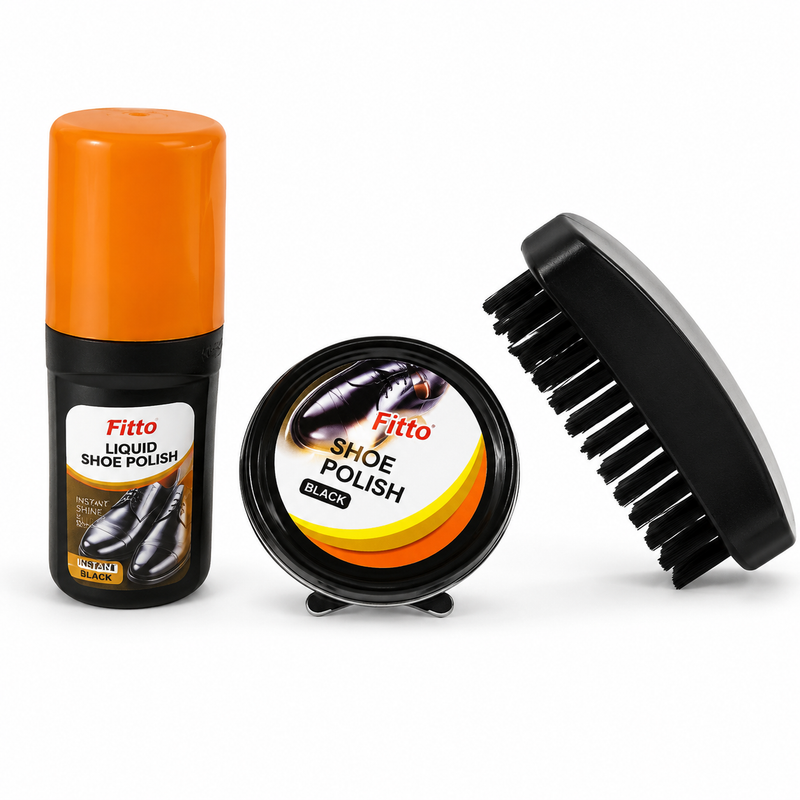 120 Pieces Shoe Polish Kits (3 Piece Set with 50 ml Liquid Polish Applicator – Polish Tin and Shoe Brush)