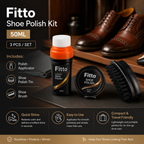 120 Pieces Shoe Polish Kits (3 Piece Set with 50 ml Liquid Polish Applicator – Polish Tin and Shoe Brush)