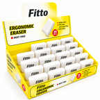 96 Pieces Ergonomic Erasers (20 Pieces Dust-Free White Pencil Erasers – PVC-Free Latex-Free Non-Toxic Erasers for School – Office and Art)