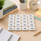 96 Pieces Ergonomic Erasers (20 Pieces Dust-Free White Pencil Erasers – PVC-Free Latex-Free Non-Toxic Erasers for School – Office and Art)