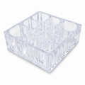 120 Pieces Acrylic Cosmetic Organizers (Transparent Makeup Brush Holder with Multi Compartments for Vanity – Bathroom and Dressing Table)