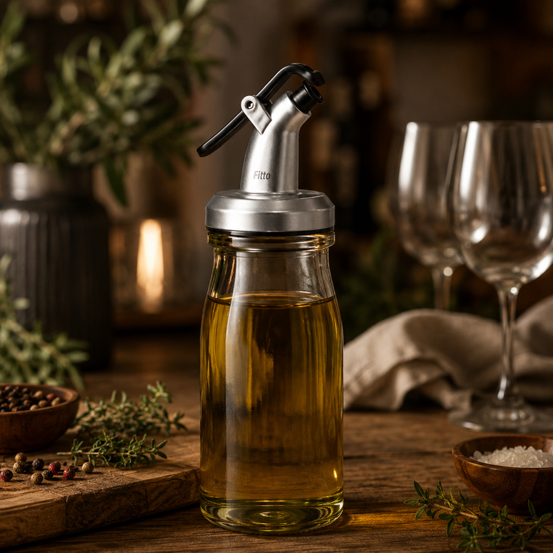 144 Pieces Bottle Pourer Spouts (Stainless Steel Oil Dispenser Nozzle with Flip Cap and Leak-Resistant Stopper for Kitchen Bottles)