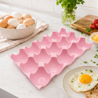 240 Pieces Pink Egg Storage Trays (Multi-Slot Plastic Egg Holder for Fridge Organization and Kitchen Storage)
