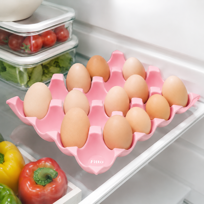240 Pieces Pink Egg Storage Trays (Multi-Slot Plastic Egg Holder for Fridge Organization and Kitchen Storage)