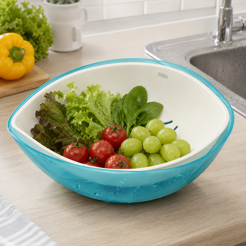 144 Pieces Drain Baskets (2 Piece Kitchen Washing Basket and Tray Set for Fruits – Vegetables – Pasta and Sink Draining)