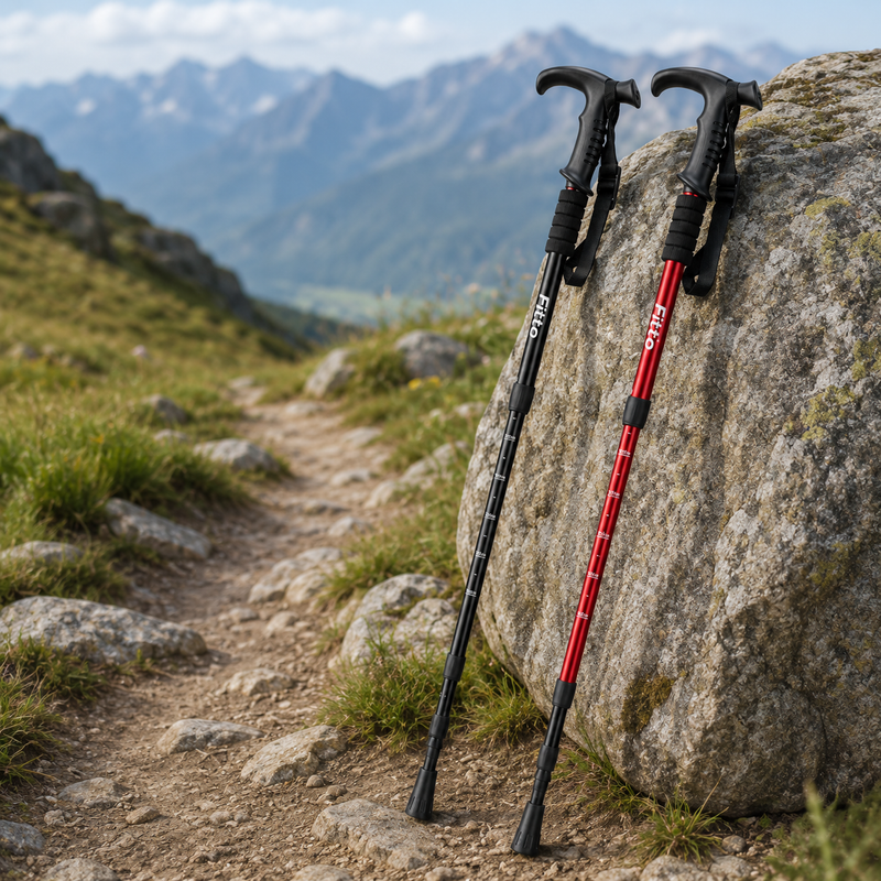 96 Pieces Telescopic Walking Stick and Hiking Canes (Adjustable Lightweight Trekking Pole with Wrist Strap and Anti Slip Tip)