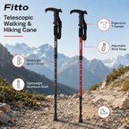 96 Pieces Telescopic Walking Stick and Hiking Canes (Adjustable Lightweight Trekking Pole with Wrist Strap and Anti Slip Tip)